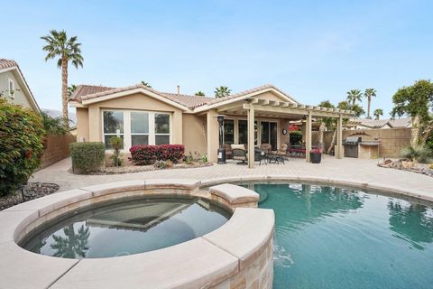 Welcome to the stunning Monterey plan in the exclusive, guard-gated Trilogy La Quinta 55+ resort community! This 1,693 sqft single-family gem boasts 2 bedrooms, 2 baths, and a versatile den/office with a chic barn door that could easily transform int...