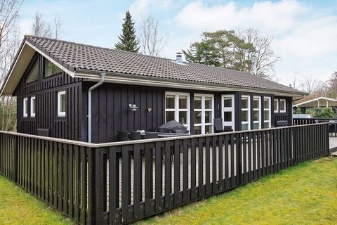 Ampio cottage con idromassaggio e sauna situato sul lato buono di Strandvejen, che scende direttamente a una delle migliori spiagge sabbiose della zona. Per coccolarsi, c'è una vasca idromassaggio e una sauna. Per i più piccoli della famiglia c'è una...