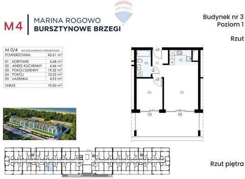 MARINA ROGOWO BURSZTYNOWE BRZEGI - Apartament 2 pokoje 659 900 zł brutto (8% VAT) Luksusowe Apartamenty i Domy w Rogowie, 70 metrów od Morza! 18 km od Kołobrzegu, bezpośrednio od dewelopera. Przedmiotem ogłoszenia jest mieszkanie 2 - pokojowe nr M4 ,...