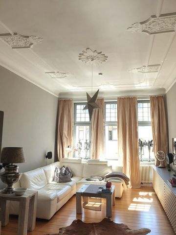 Immerse yourself in the charm of an extraordinary flat in a heritage-listed city villa! This 230 sqm maisonette flat combines modern living with historical flair and offers you a home in a class of its own in a prime city centre location in Rostock. ...