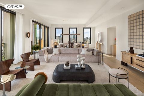 Penthouse 23, designed by COOKFOX Architects. One of the highest full floor residences with jaw-dropping views in every direction including all of Downtown Manhattan, the Clocktower, the legendary Flatiron Building, and the Empire State Building. Par...