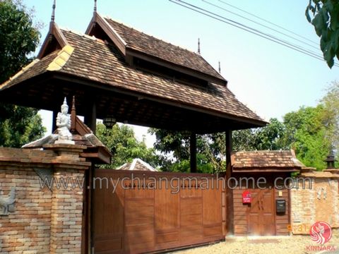 Large property in semi-rural area lovingly built by owner and local highly skilled artisans. This exquisitely built and crafted traditional style property comprises of 4 Thai-Lanna style teakwood buildings with many traditional handcarved features. L...