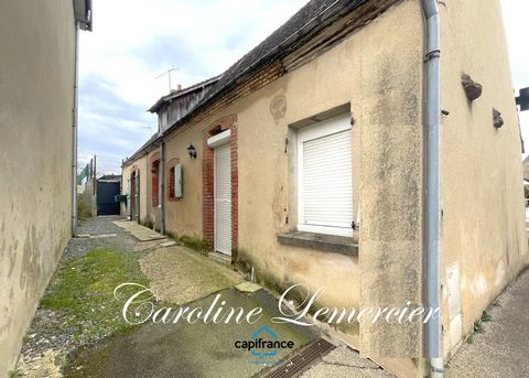 Maison à vendre3 pièces proche de CONNERRE (72) A TUFFE 55 m² habitables avec grenier , cave et terrain 235 m² , puits