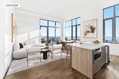 Located on the 29th floor of the beautifully designed One Brooklyn Bay Condominiums, you'll love the views and space Residence PH29C has to offer. This sprawling corner unit is an impressive three-bed, three-bath penthouse with multiple private terra...