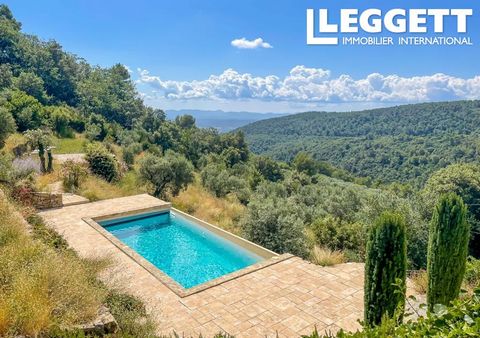 A23243JD83 - Stunning Property situated in a tranquil private setting with exceptional views at a short drive from the Provencal village of Ampus. The property itself has been tastefully renovated to a high standard with quality materials. The open p...