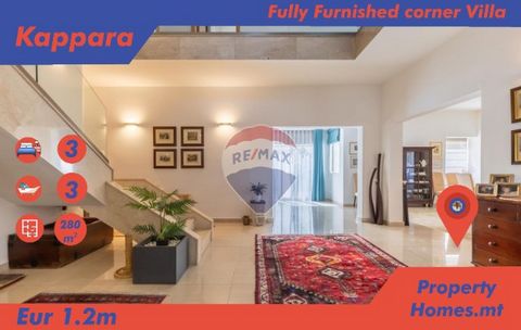 Luxury Villa in Kappara For Sale This bright corner semidetached villa offers a welcoming entrance hall fully equipped kitchen breakfast area formal dining room spacious living TV room and upgraded guest powder room. Upstairs you'll find three bedroo...