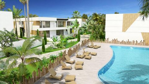 Brand new modern Townhouse in Marein Village, Los Naranjos de Marbella, Nueva Andalucia, exquisite design, 3 bedrooms, 2 bathrooms plus a guest toilet, as well as a yard and private terrace with garden, also includes one parking space in the undergro...