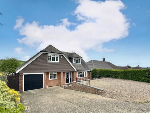 A spacious four double bedroom extended detached family home with open plan living in an elevated position with countryside views, located in a sought after cul-de-sac location in the Hertfordshire village of Markyate, offered for sale with no onward...