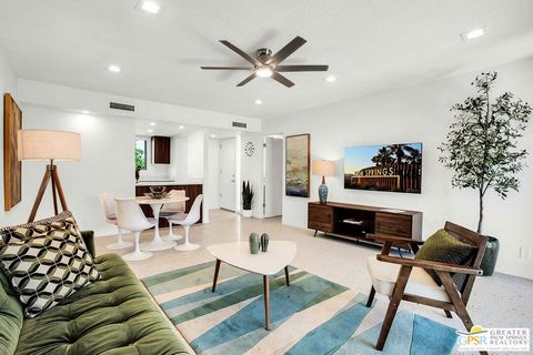 Don't miss this jewel of a condo at Coco Cabana, a community rich in history and located in sought after South Palm Springs on fee land (you own the land)! This fabulous 1 bedroom and 1 bath condo has been fully renovated and has a large south facing...
