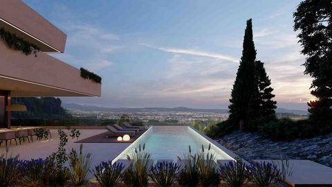 Mallorca Real Estate: Top building plot with project and existing licence to build a luxury villa in noble location in the southwest of the beautiful island of Mallorca.This unique building plot offers a generous area of approx. 2000 m2. The hillside...