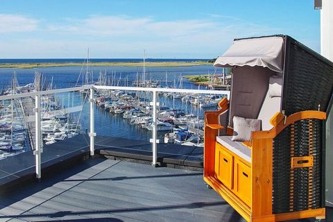 TYPE E. Luxuriously furnished waterfront apartment on the ground floor with terrace facing the water in Marina Wendtorf. From the living room, bedroom and terrace you have a beautiful panoramic view of the Baltic Sea and the cozy, small marina. With ...