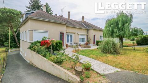 A21888DB86 - This property is in a beautiful spot on the Gartempe river suitable for bathing and fishing. It offers 2 large houses, one of which is currently used as a gite creating income for the owners. The beautiful garden is approx 2400m² leading...