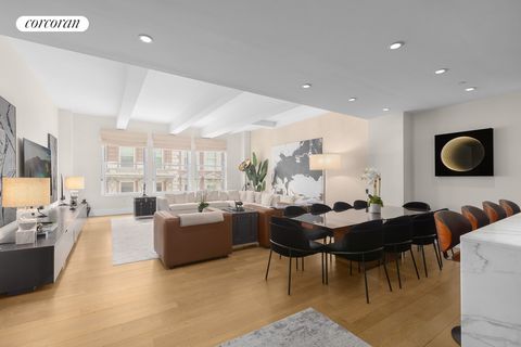 Introducing the Fifth Floor Duplex at 260 Park Avenue South Lofts within the historic Flatiron District. Apartment 5J Boasts: 2 Bedrooms, 2.5 Bath Duplex Loft Custom Home Office with Murphy Bed Private Keyed Elevator Entrance Grand, 21.5 Foot Double-...