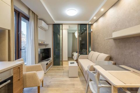 Situated at a 20min walk from the very center of Sofia, our brand new compact 1BD apartment is equipped with everything you may need for a short vacation or longer stay. The flat was designed for functionality and comfort: air conditioning in both ro...