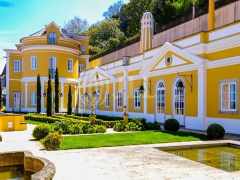 10-bedroom palace with 516 sqm of gross construction area, garden, and a view over the National Palace, located on a plot of land of 2,238 sqm in the historical center of Sintra village. The estate is built on the terraces of the Serra and in the sha...
