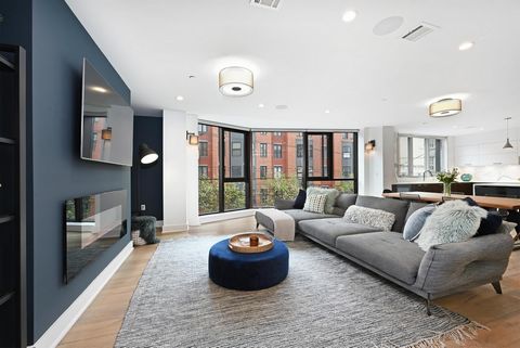 Rarely available, situated in a luxury boutique concrete and steel building in the heart of Hoboken, 718 Jefferson is a sprawling 2617sf residence with keyed elevator entrance, private backyard and garage parking with EV charging provided. This moder...