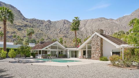 1958 Charles Du Bois, architect. One of only 15 remaining and highly sought after A-Frame (Swiss Miss) homes built in Vista Las Palmas. The very only one with an architecturally matching guesthouse, built as an art-studio for the first owners. This I...