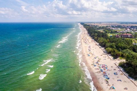 There is a family holiday center in a quiet part of the resort. There are two-story terraced houses waiting here, each with a covered terrace. Just 350 m from the beach. Sarbinowo is a quiet place on the Baltic Sea, 30 km from Kołobrzeg and 7 km from...
