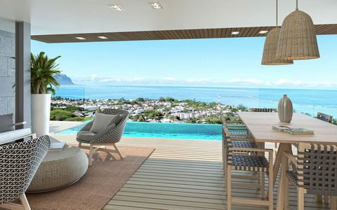 Discover life in weightlessness with this exceptional penthouse for sale in Mauritius! With an interior surface of 233.40 m², 4 bedrooms and 4 bathrooms, an outdoor area of 208.3 m² and a swimming pool of 32.5 m² offering breathtaking views of the oc...