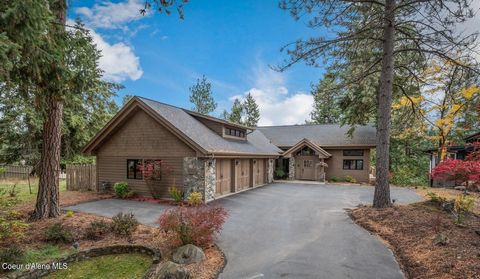 CLOSE-IN WATERFRONT RETREAT ON HAYDEN LAKE. Location, location, location!!! Idyllic bay setting with 75' of prime frontage, picturesque privacy and close-in convenience. This custom beauty includes 4 bedrooms, 3 baths and 4,457 sq ft of multi-level l...