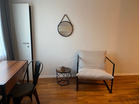 Cozy Studio apartment with a sofa bed that accommodates 2 people. It has a mattress topper for a more comfortable stay. Complete kitchen, including washing and drying machine, dish washing machine, fridge and freezer, stove and oven, microwave. Flat ...