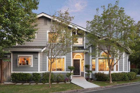 This tucked-away enclave of just six single-family homes on a private cul-de-sac is perfectly located for Silicon Valley living. Boasting the premier location in the community, this nearly new quality north-facing home home has a spacious two-story f...