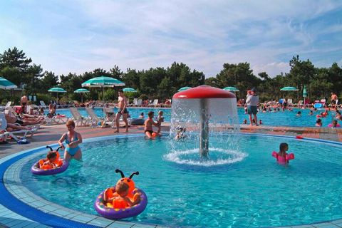 Popular pueblo de vacaciones en un gran y cuidado terreno ajardinado con pinos y muchas zonas verdes en el tranquilo barrio de Lido del Sole. Los apartamentos están ubicados en residencias un poco más grandes de tres plantas o en villas de dos planta...