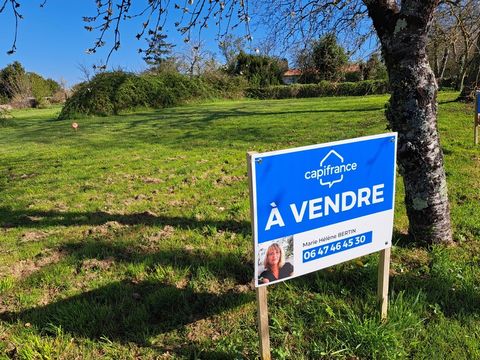 Dpt Deux Sèvres (79), à vendre VERRINES SOUS CELLES terrain