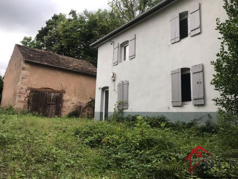 Downtown Luxeuil les Bains, house for sale of 120m2 on 2000m2 of wooded park. The house consists of a living room, living room, kitchen to equip. Upstairs 2 large bedrooms, bathroom, office, small bedroom. Electric heating and possibility to put a wo...