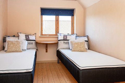 Wohnhaus mitten im Ort Sdr. Nissum. Das Haus mit zwei Etagen bietet drei Schlafzimmer mit insgesamt sechs Schlafplätzen in Betten sowie ein Badezimmer und ein Gäste-WC. Die Schlafzimmer liegen alle im Dachgeschoss. Im Parterre befinden sich eine Küch...