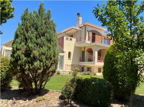 Luxury Villa for sale in Chalkida, Poseidonia. Total area 565 sq.m. on the plot of 3,600 sq.m. The villa  built with German specifications, with multifaceted tiled roofs and furuzia. It consists of 3 levels semi-basement, ground floor and first floor...