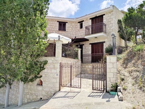 Three Bedroom Detached Stone Villa for Sale in the Village of Lysos with Title Deeds PRICE REDUCTION!! (WAS €370,000) - 3 bedrooms with fitted wardrobes - Open living - dining - kitchen area - Fireplace - Guest W/C - Utility room - Granite staircase ...