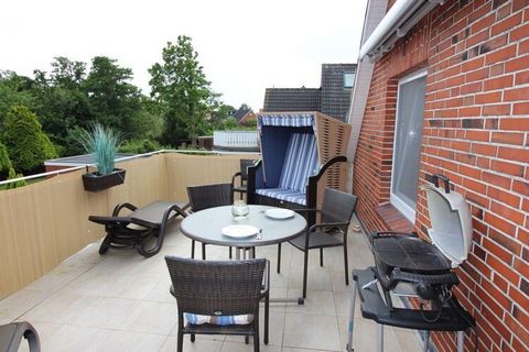 Top holiday home with flair and a fantastic roof terrace with beach chair and electric Weber grill, separate entrance, WiFi, parking space and much more.