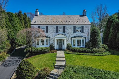 The one you can finally call home. Sited on a super private parcel with stunning unobstructed sunset views, this elegantly proportioned white brick colonial with its well maintained slate roof offers unparalleled character and all the right rooms for...