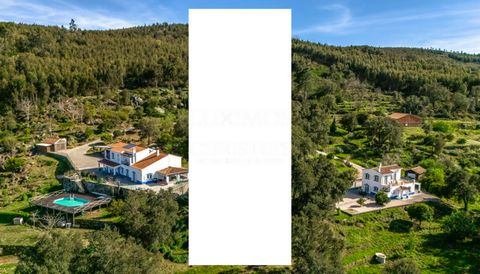 In the hills of Monchique mountain, there is this stunning property composed of 2.8 hectares of lush green landscape, nestled in a quiet area offering unobstructed views over the countryside and fantastic solar exposure. The property includes two ind...