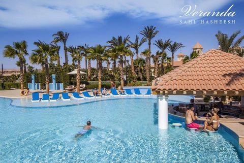 *Veranda Sahl Hasheesh Apartment Specifications:   - This astonishing apartment is 85 sqm and it is located in Veranda Resort Sahl Hasheesh.   - The Veranda apartment consists of one bedroom, one bathroom, living area, kitchen, dining area, and a ter...