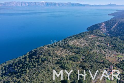 Scopri il fascino di costruire la villa dalmata dei tuoi sogni su questo vasto terreno con una casa in pietra a Zagradaće, nel cuore dell'isola di Hvar. Immersa in una vista affascinante dell'isola di Brač a sud, questa struttura offre una miscela pe...