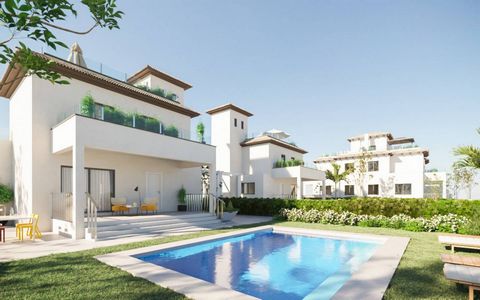 Villas for sale in El Pinet, Alicante Beach walking distance! It is a private residential complex consisting of 12 2 and 3 bedroom homes available in two different modalities: independent villas with individual pools and duplex bungalows with communa...