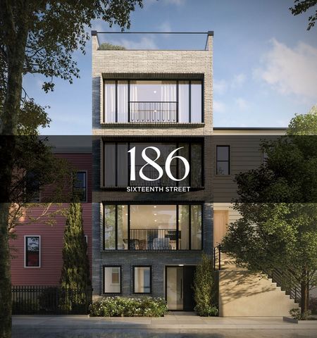 186 Sixteenth Street is a beautiful new boutique condominium graced with a trio of a stunning 3-bedroom duplex homes in Park Slope, Brooklyn. Designed by Italian architect and interior design firm Studio20miglia, the building rises four stories and f...