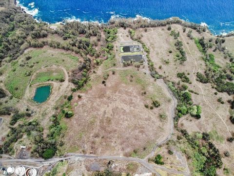 Fantastic ocean views just minutes from downtown Honoka'a. This property was once used by the Haina sugarcane mill. Adjacent 8.8 Acre Industrial parcel available as well.