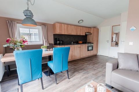 This cosy chalet in the waterside Holiday Park Leukermeer is perfect for young families during school holidays and as a base for couples during other periods. The accommodation is neatly furnished with the most up to date equipment and has two bedroo...