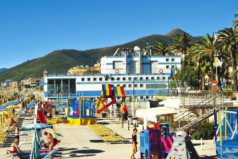 One of the most beautiful resorts on the entire Ligurian Riviera in the small town of Loano. The colourful Villaggio offers comfort and entertainment. You can relax while sunbathing. There is sport and action on the sports fields and in the outdoor p...