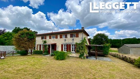 A22691SHH16 - This property is situated in a small hamlet, 5 minutes from N10 and Barbezieux which has all commerce, schools, doctors etc. 35 minutes to Angouleme and TGV link. 1 hour to Bordeaux Information about risks to which this property is expo...