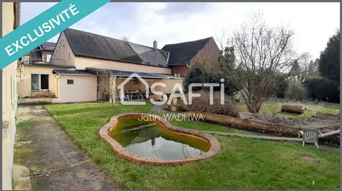Located in a charming village, this house has a privileged living environment. With its land of approximately 1050 m², this property offers a peaceful outdoor space, a magnificent garden, an interior courtyard with vegetable garden and pond. It also ...