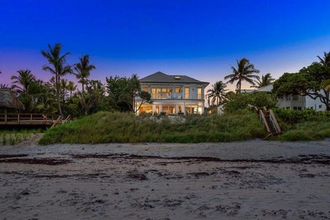 A thrilling and unexpected experience awaits you as you enter this amazing estate home. Poised high above the dunes, 6195 N Ocean Blvd., Ocean Ridge, Florida is ready for immediate enjoyment. Reigning over the ocean at an elevation of over 20 feet, t...
