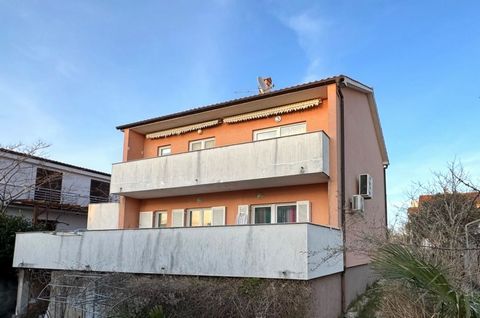 The island of Krk, town Krk, detached family house surface area 218,55 m2 for sale, with two separate apartments and sea view, in an attractive location, 500 m from the beach. The house consists of basement with entrance area and cistern, ground floo...