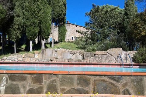 Starożytna wieża w średniowiecznym kompleksie zamkowym niedaleko Sieny in Chianti, widok panoramiczny, 3 sypialnie, 2 łazienki, ogród, basen, klimatyzacja, telewizja satelitarna, WIFI Na ogrodzonej posesji nie mieszkają inni ludzie.