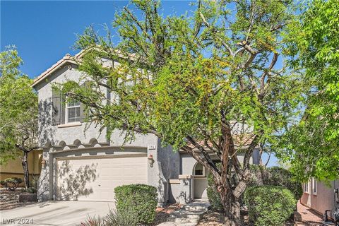 Desirable location in Summerlin Vistas! Recently renovated kitchen with white cabinets, stainless appliances, quartz countertops and dramatic tile backsplash with gold accents. Brand new BOSCH dishwasher. FOUR Bedrooms PLUS large upstairs family room...