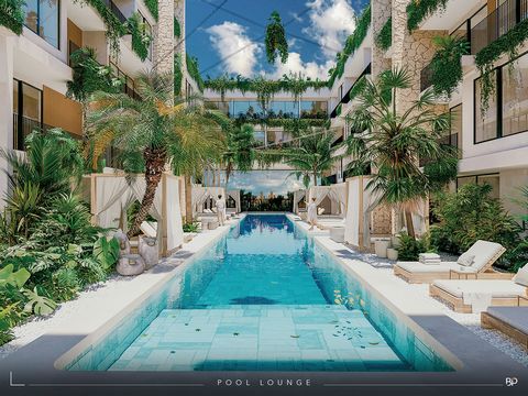 Apartment with luxury amenities, Pool, Cinema, Spa, Rooftop, incredible to connect with nature. Top 10 ranking as the best developments in Tulum