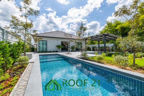 Experience the charm of contemporary living in this elegant villa, available at an attractive price of only 14,500,000 Baht. Move-in ready, fully furnished, and eager to welcome you. Key Features: Living Space: 400 Sqm. of pure comfort Land Plots: fo...